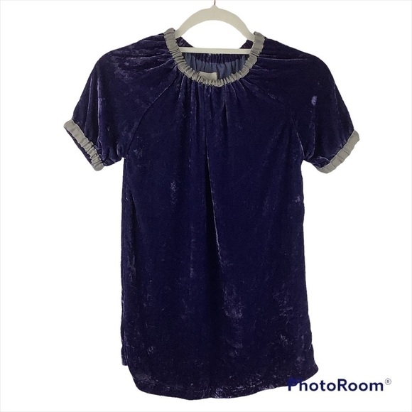 Peek Purple Velvet Pull Over Dress - Picture 1 of 4